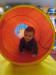 Celebrate! Unity - Fun at Tots Gym: Unity loves the long, red tunnel!